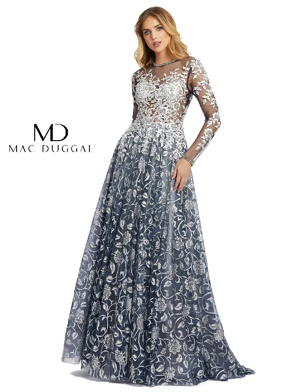 Maternity dress for a garden party Mac Duggal 12233 Long Mother of the Bride Gown