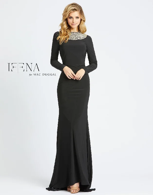 Sheath satin wedding dresses for a sleek appearance​ Mac Duggal 25926 Long Prom Dress