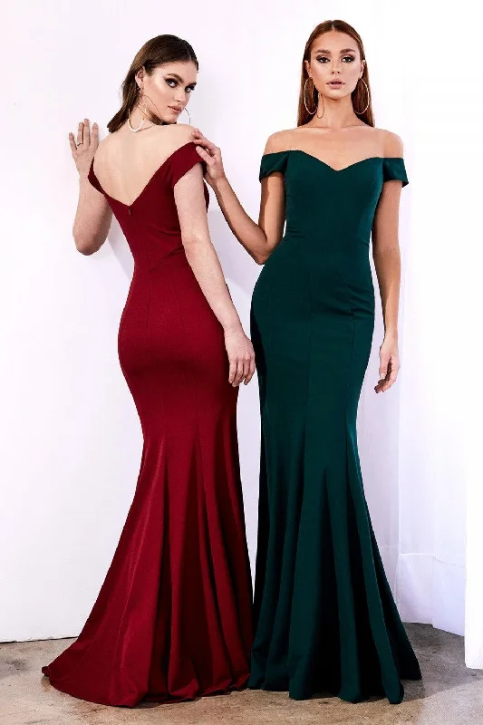 Strapless tulle wedding dresses for a fairy - tale feel Cinderella Divine CD711 Long Formal Off Shoulder Mermaid Fit Prom Dress Strapless tulle wedding dresses for a fairy - tale feel Cinderella Divine CD711 Long Formal Off Shoulder Mermaid Fit Prom Dress