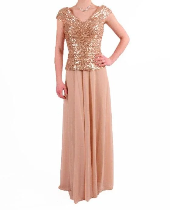 Sheath satin wedding dresses for a sleek appearance Cachet Long Formal Dress Cap Sleeve Evening Gown Sheath satin wedding dresses for a sleek appearance Cachet Long Formal Dress Cap Sleeve Evening Gown