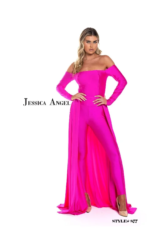Cathedral train wedding dresses for a grand entrance Jessica Angel Long Off Shoulder Formal Jumpsuit 877 Cathedral train wedding dresses for a grand entrance Jessica Angel Long Off Shoulder Formal Jumpsuit 877