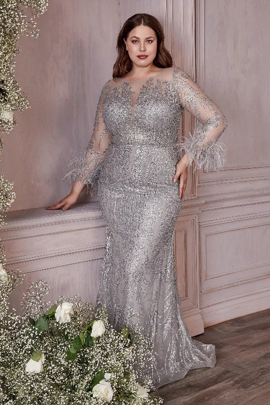 Two - piece wedding dresses with a crop top Cinderella Divine CB090C Plus Size Sexy Long Formal Prom Dress Two - piece wedding dresses with a crop top Cinderella Divine CB090C Plus Size Sexy Long Formal Prom Dress