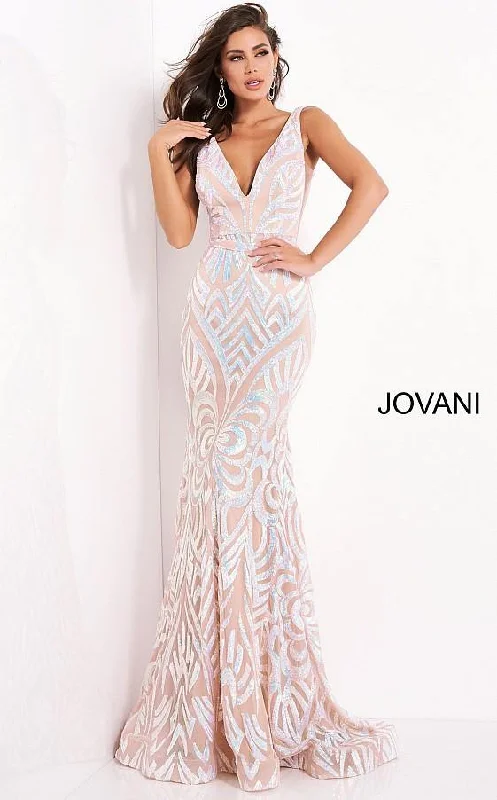 Sheer - panel wedding dresses with a touch of elegance Jovani 02753 Prom Sleeveless Mermaid Long Dress Sheer - panel wedding dresses with a touch of elegance Jovani 02753 Prom Sleeveless Mermaid Long Dress