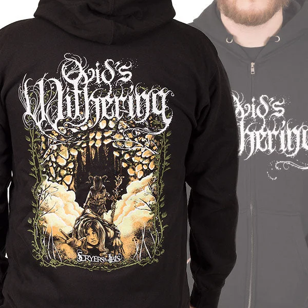 Women's long - sleeve cropped sweatshirt with ribbed cuffs for a snug fitOvid's Withering "Scryers of the Ibis CD Cover" Zip Hoodie Women's long - sleeve cropped sweatshirt with ribbed cuffs for a snug fitOvid's Withering "Scryers of the Ibis CD Cover" Zip Hoodie