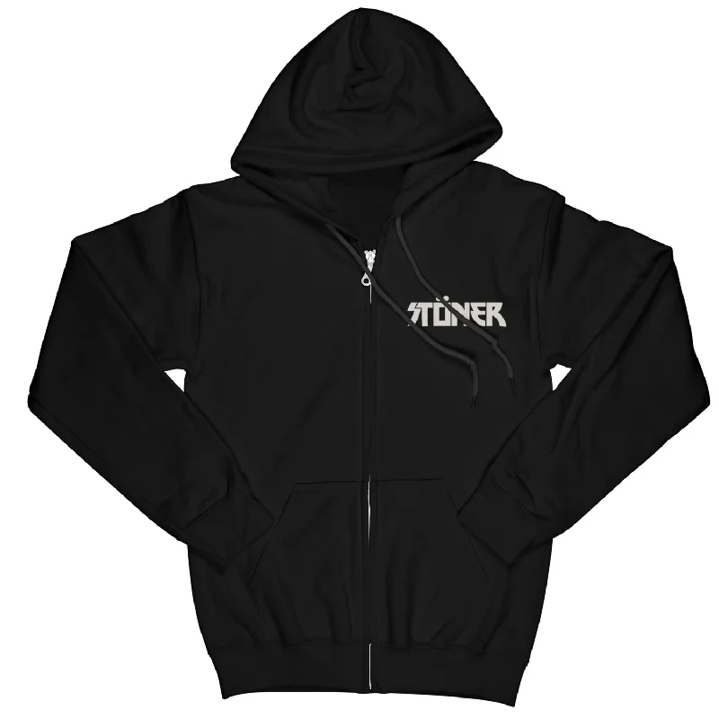 Women's long - sleeve cropped sweatshirt with ribbed cuffs for a snug fitStoner "Logo" Zip Hoodie Women's long - sleeve cropped sweatshirt with ribbed cuffs for a snug fitStoner "Logo" Zip Hoodie