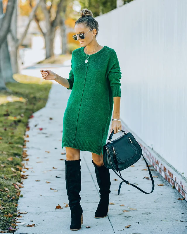 Mini dresses with embroidered details for a unique touchSmoky Mountain Sweater Dress - Green Mini dresses with embroidered details for a unique touchSmoky Mountain Sweater Dress - Green