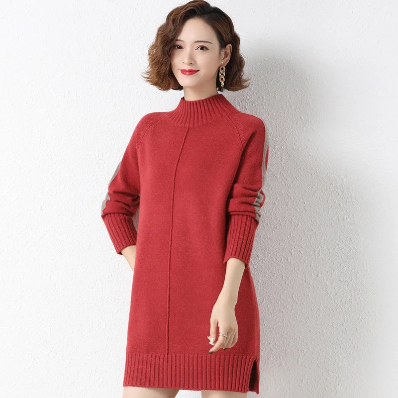 Mini dresses with one - shoulder designsSmoky Mountain Sweater Dress - Red - FINAL SALE Mini dresses with one - shoulder designsSmoky Mountain Sweater Dress - Red - FINAL SALE
