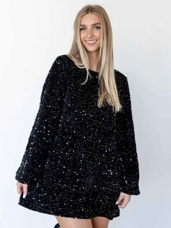 PINCH Velvet Sequin Mini Dress